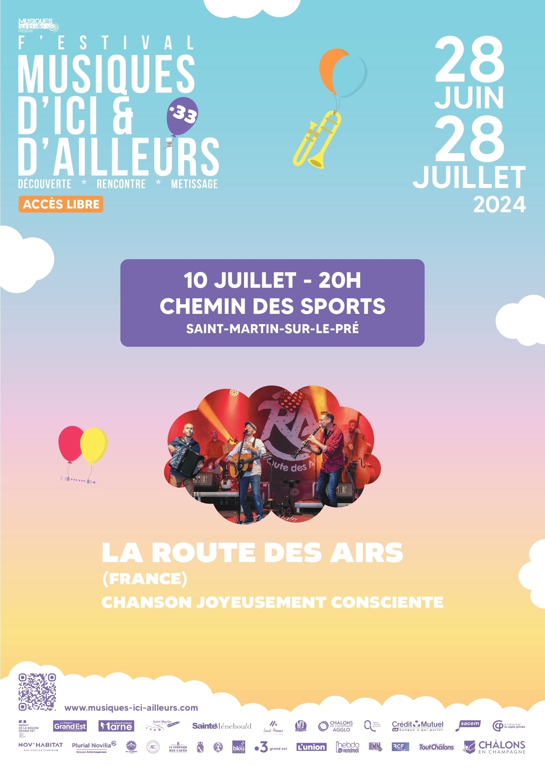AFFICHE ROUTE DES AIRS CONCERT MIA