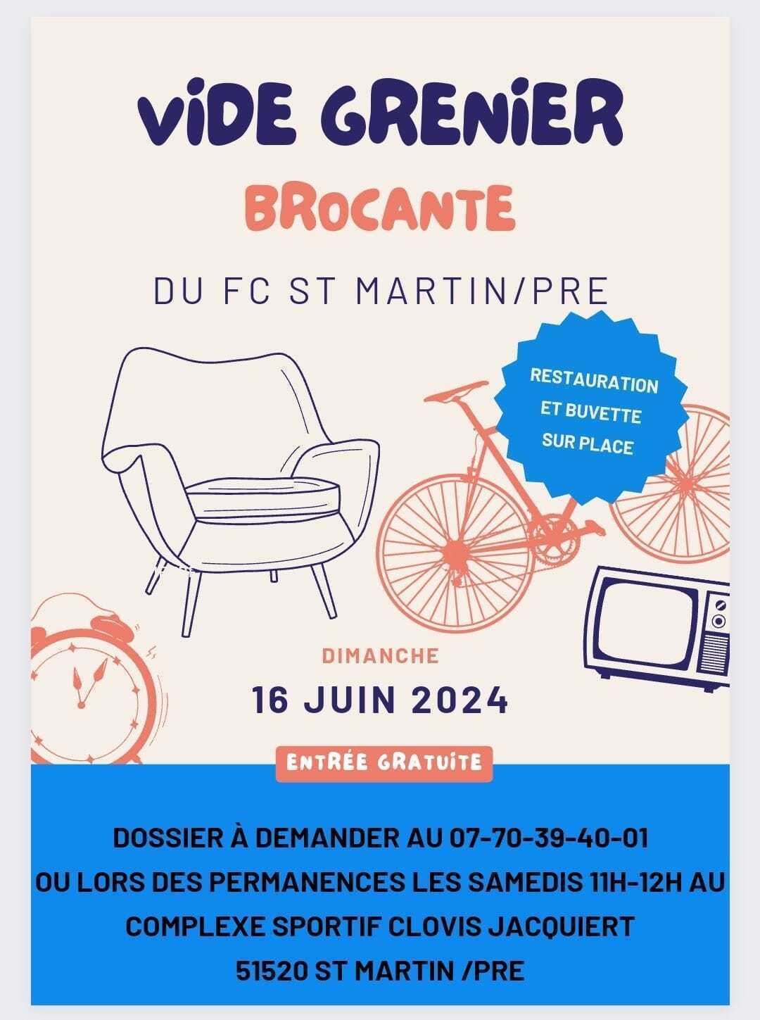 Brocante vide grenier du FC ST MARTIN 2024