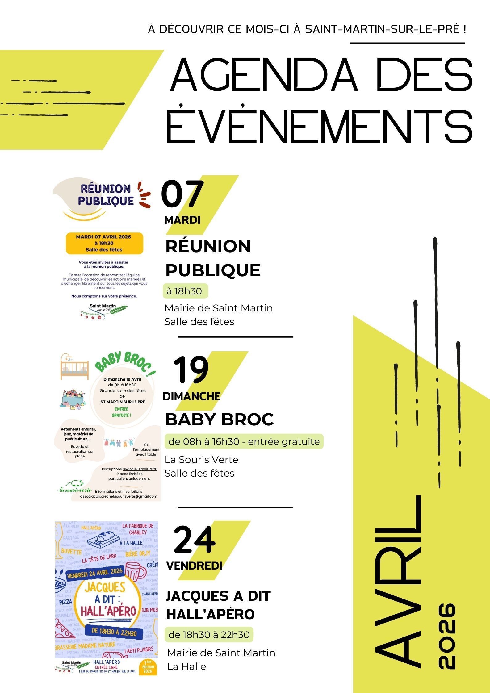 Evenements avril 2026