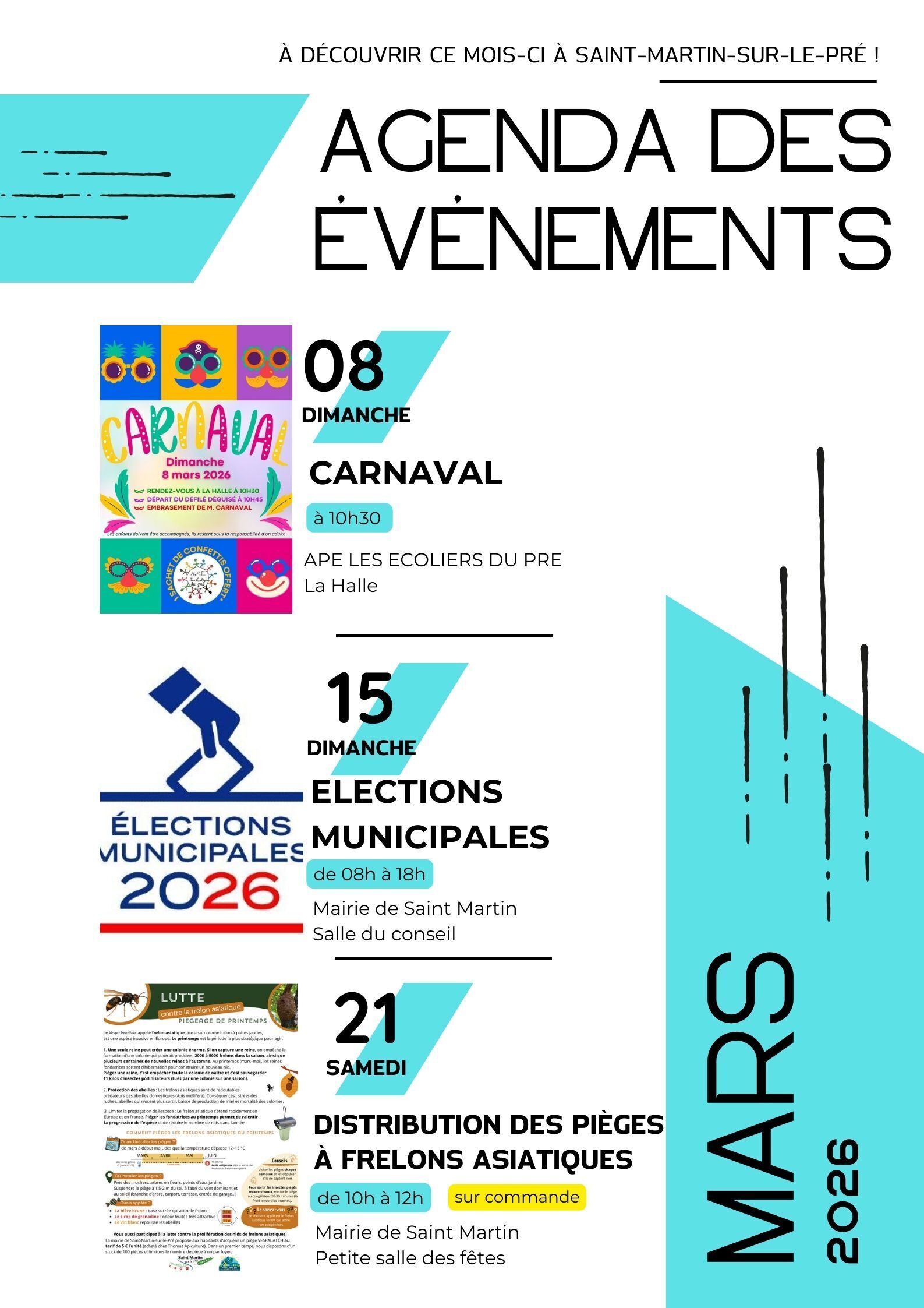 Evenements mars 2026