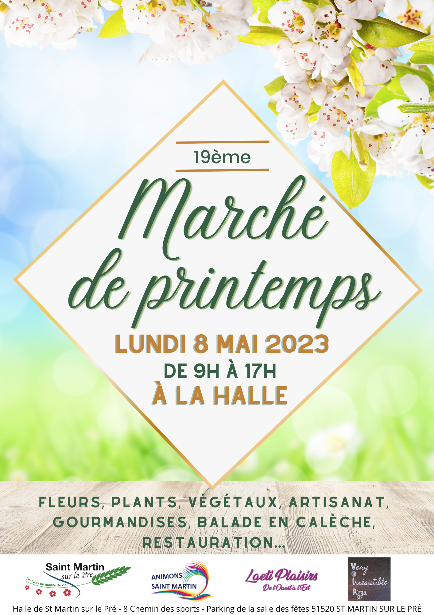 Marché de printemps affiche 2023