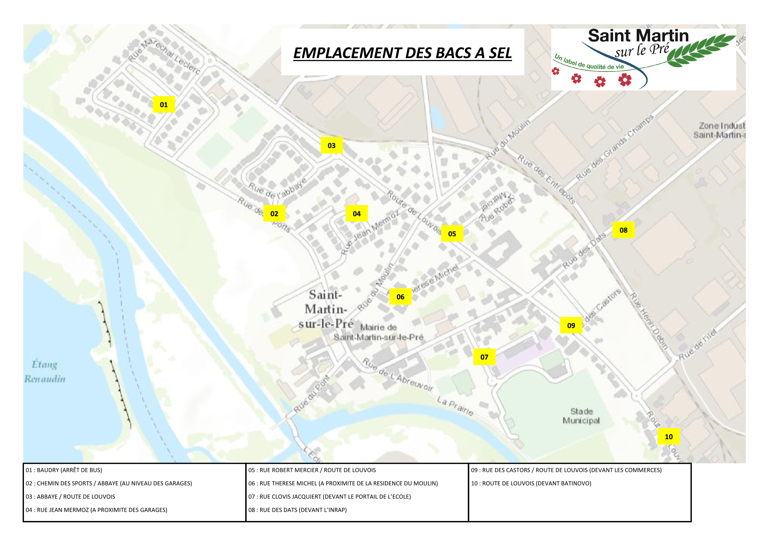 plan d'installation des bacs à sel 2022