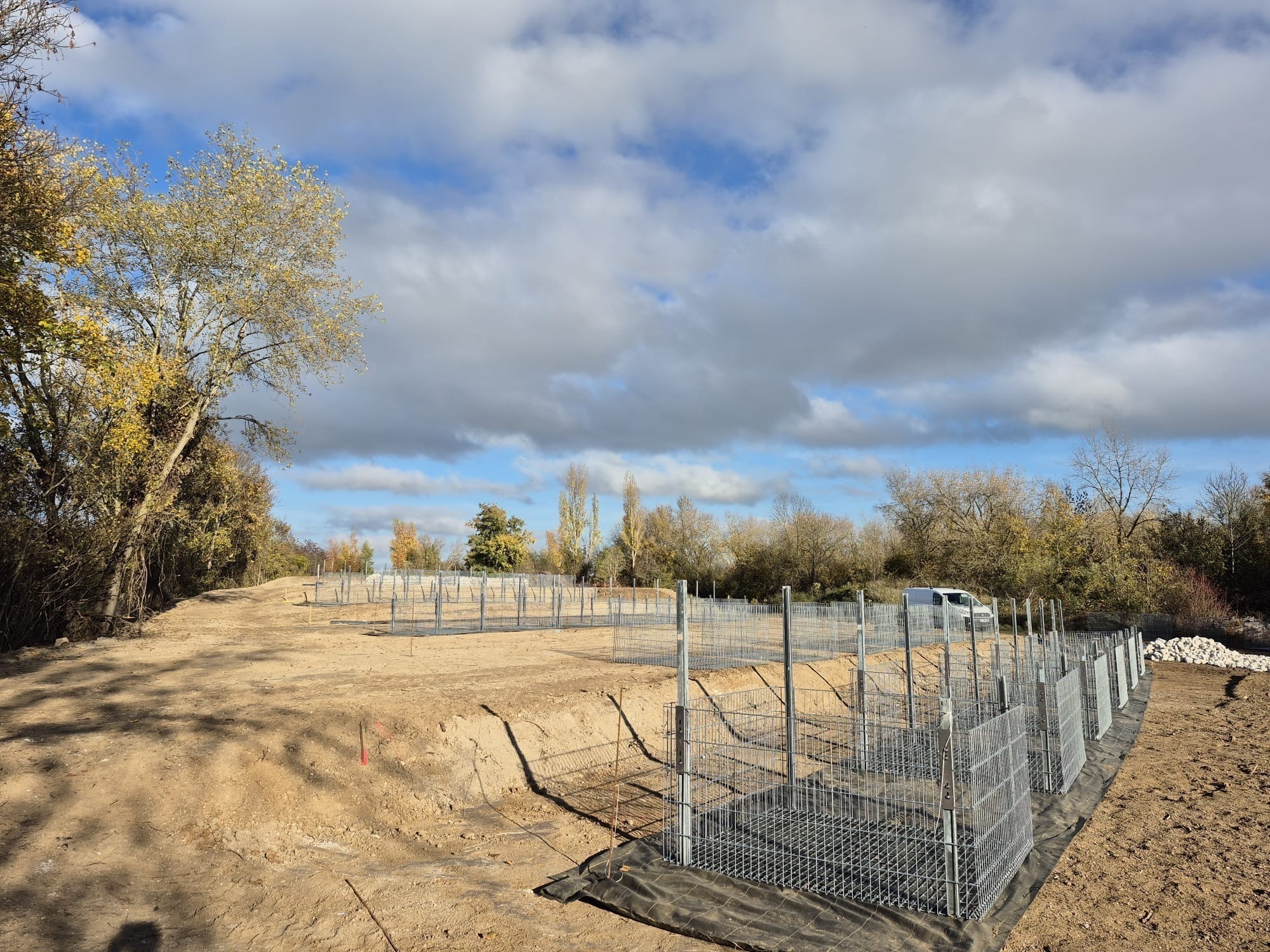 Mise en place de gabions